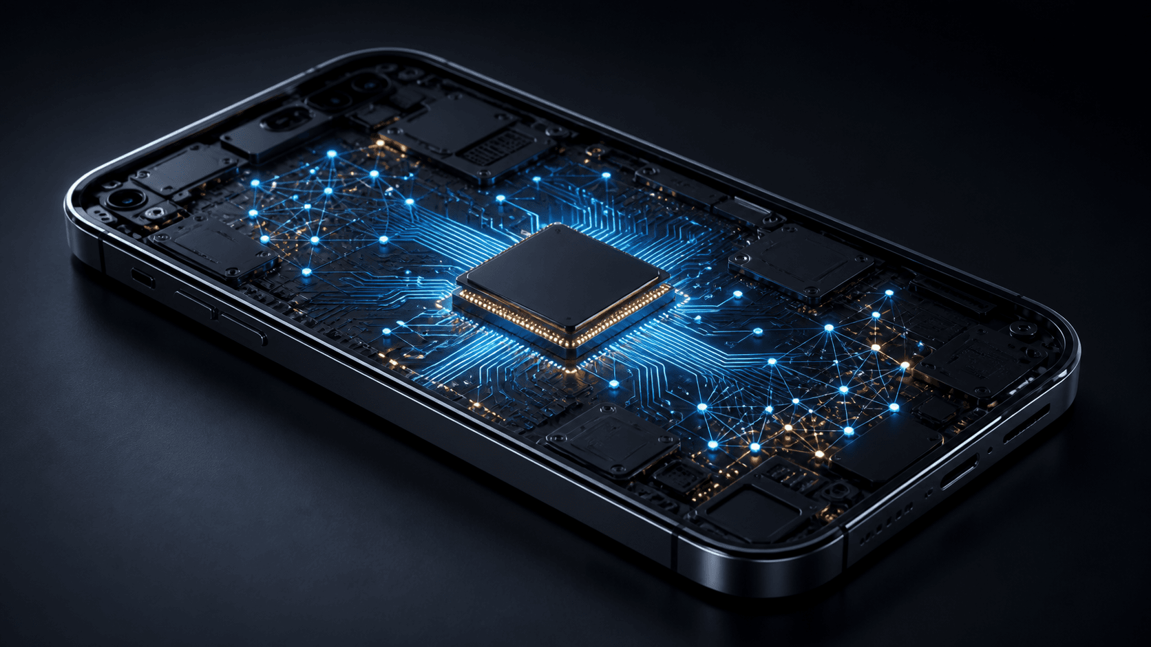 A compact AI processor handling neural computations inside a phone
